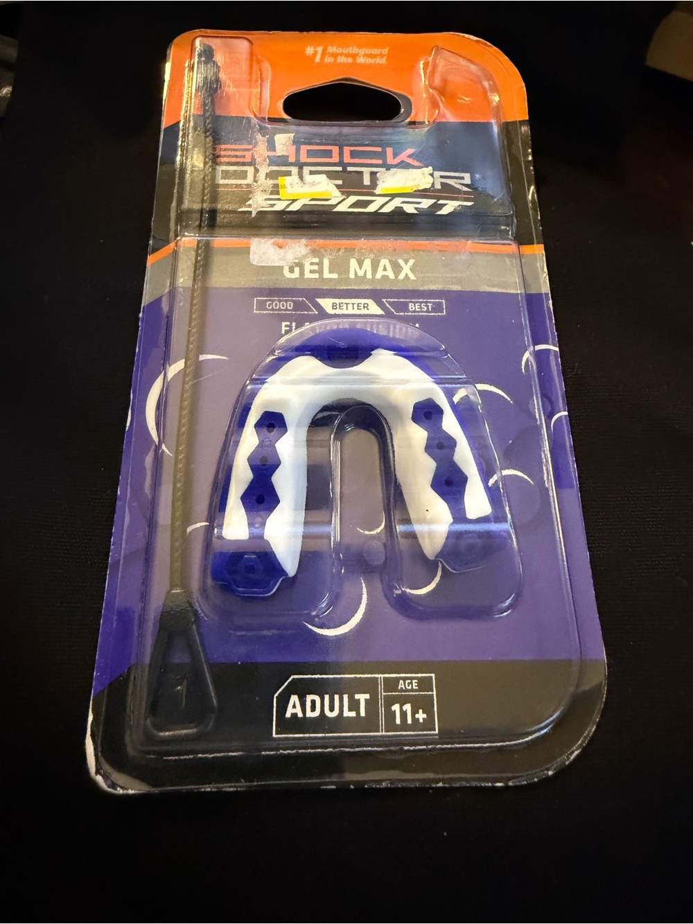 Shock Doctor Gel Max Adult Mouthguard - Blue & White